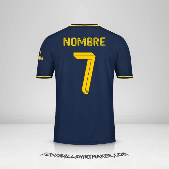 Camiseta Arsenal Cup 2019/20 Tercera -  nombre - 7