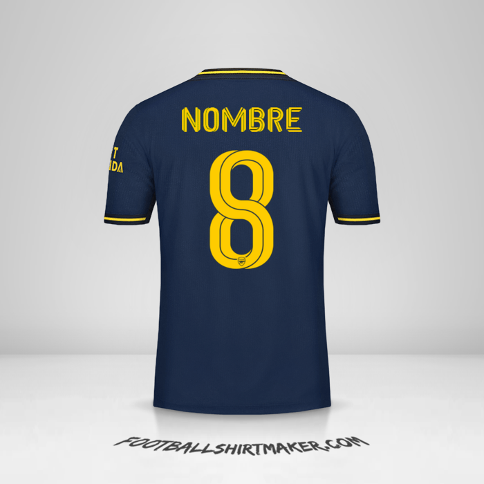Jersey Arsenal Cup 2019/20 Tercera -  nombre - 8