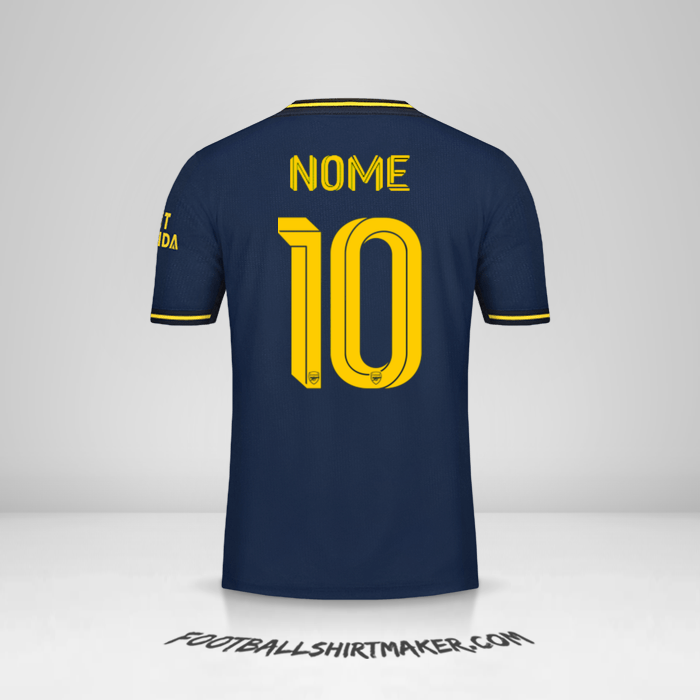 Camisa Arsenal Cup 2019/20 Terceira -  nome - 10