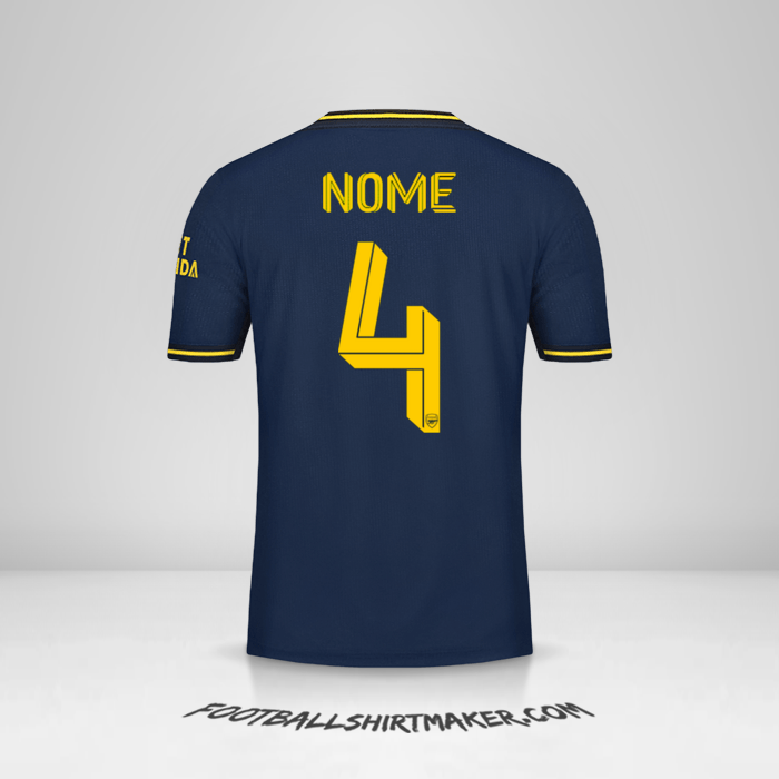 Camisa Arsenal Cup 2019/20 Terceira -  nome - 4