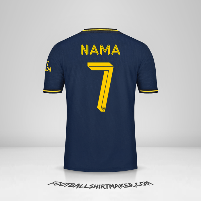 Jersey Arsenal Cup 2019/20 Ketiga -  nama - 7