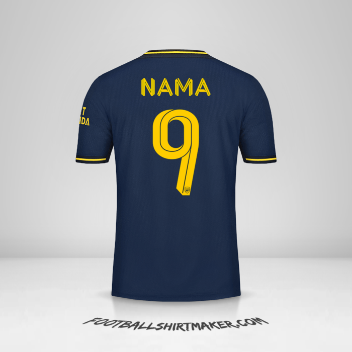 Jersey Arsenal Cup 2019/20 Ketiga -  nama - 9