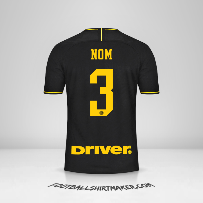 Maillot Inter 2019/20 Troisième -  nom - 3