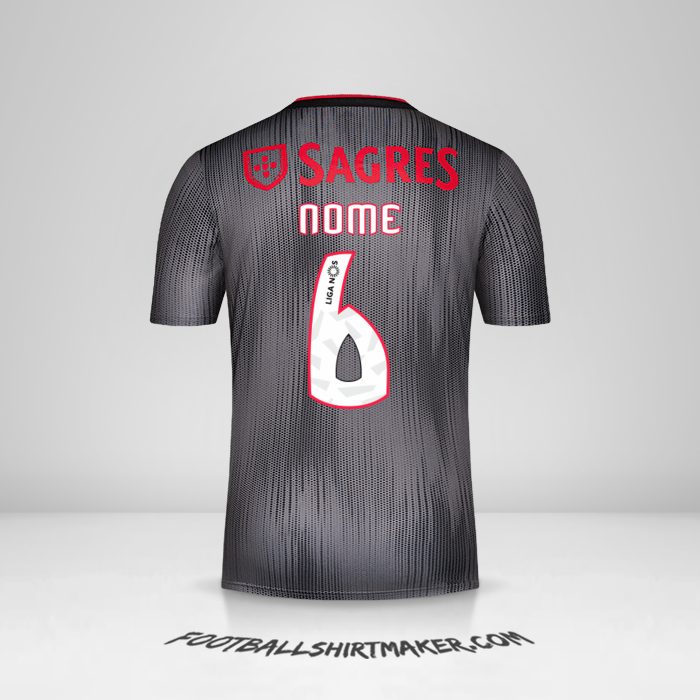 Maglia SL Benfica 2019/20 Seconda -  nome - 6