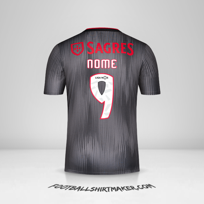 Camisa SL Benfica 2019/20 Alternativa -  nome - 9
