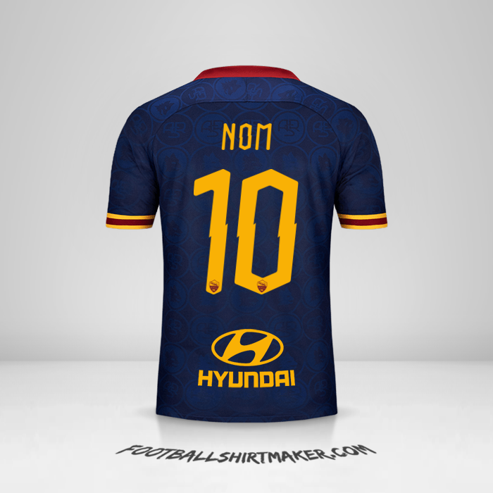 Maillot AS Roma 2019/20 Troisième -  nom - 10