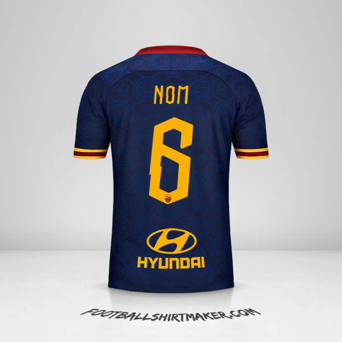 Maillot AS Roma 2019/20 Troisième -  nom - 6