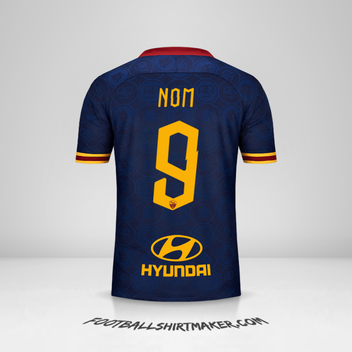 Maillot AS Roma 2019/20 Troisième -  nom - 9