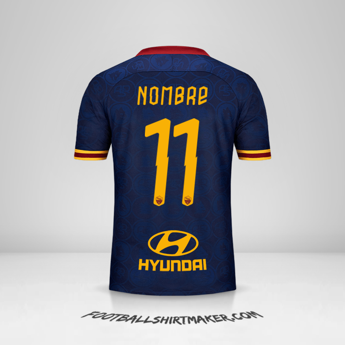 Camiseta AS Roma 2019/20 Tercera -  nombre - 11