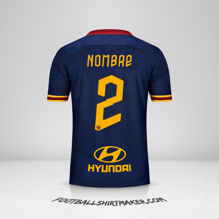 Jersey AS Roma 2019/20 Tercera -  nombre - 2