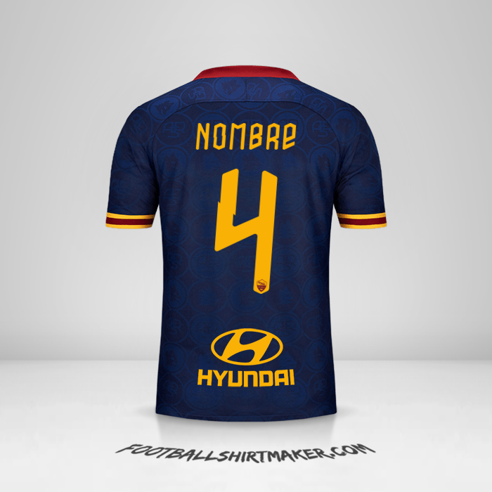 Jersey AS Roma 2019/20 Tercera -  nombre - 4