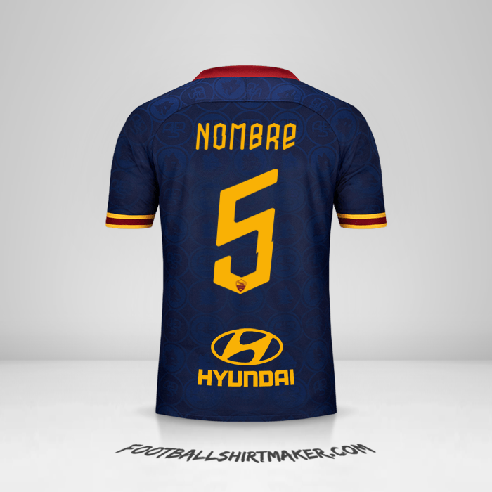 Jersey AS Roma 2019/20 Tercera -  nombre - 5