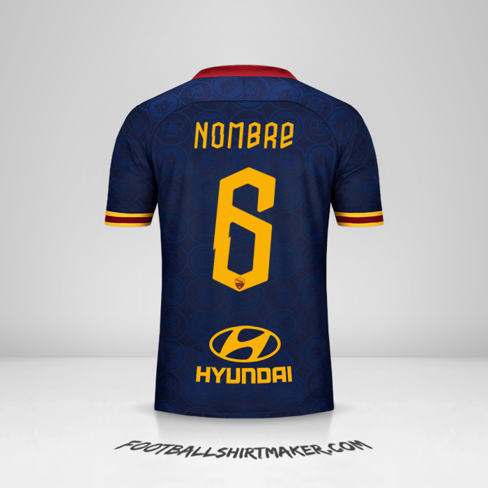 Jersey AS Roma 2019/20 Tercera -  nombre - 6