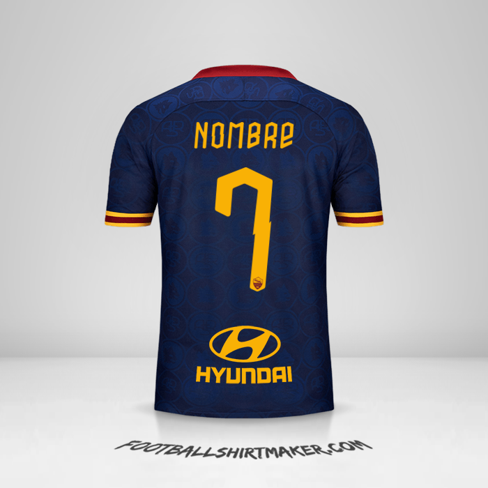 Camiseta AS Roma 2019/20 Tercera -  nombre - 7