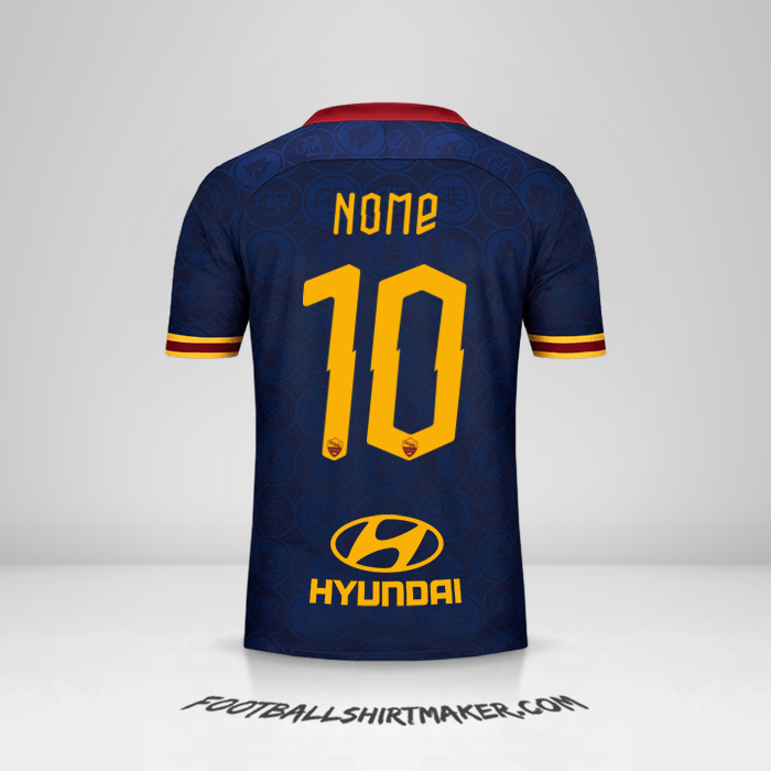 Camisola AS Roma 2019/20 Terceira -  nome - 10