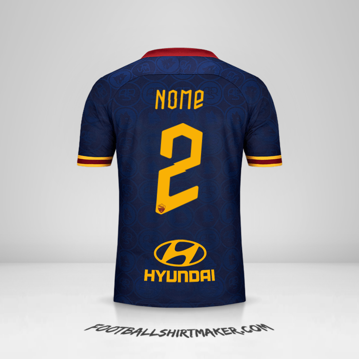 Maglia AS Roma 2019/20 Terza -  nome - 2