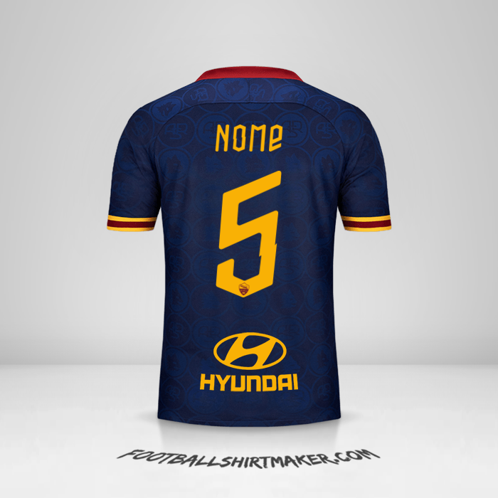 Camisola AS Roma 2019/20 Terceira -  nome - 5