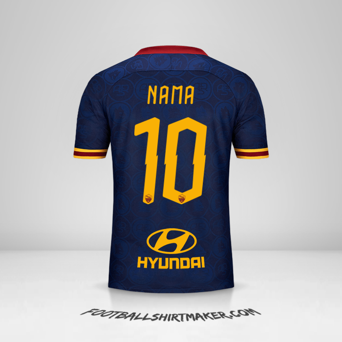 Jersey AS Roma 2019/20 Ketiga -  nama - 10