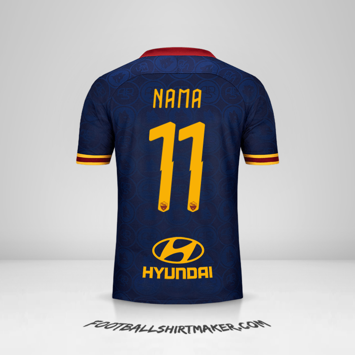 Jersey AS Roma 2019/20 Ketiga -  nama - 11