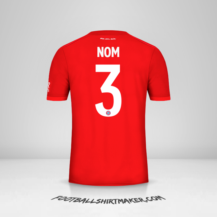 Maillot FC Bayern Munchen Cup 2019/20 -  nom - 3
