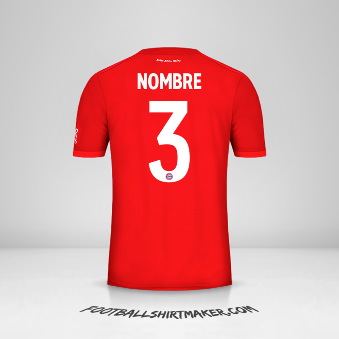 Jersey FC Bayern Munchen Cup 2019/20 -  nombre - 3