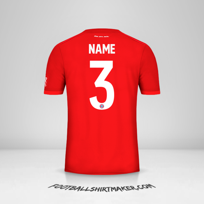 Shirt FC Bayern Munchen Cup 2019/20 -  name - 3