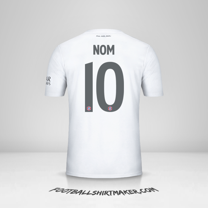 Maillot FC Bayern Munchen Cup 2019/20 Extérieur -  nom - 10
