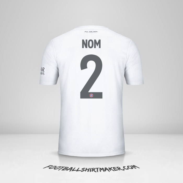 Maillot FC Bayern Munchen Cup 2019/20 Extérieur -  nom - 2