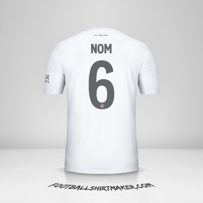 Maillot FC Bayern Munchen Cup 2019/20 Extérieur -  nom - 6