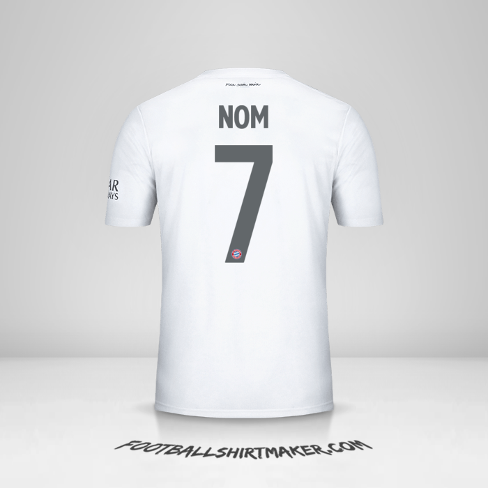Maillot FC Bayern Munchen Cup 2019/20 Extérieur -  nom - 7