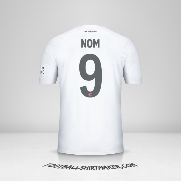 Maillot FC Bayern Munchen Cup 2019/20 Extérieur -  nom - 9