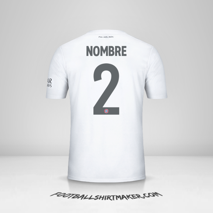 Jersey FC Bayern Munchen Cup 2019/20 Visita -  nombre - 2