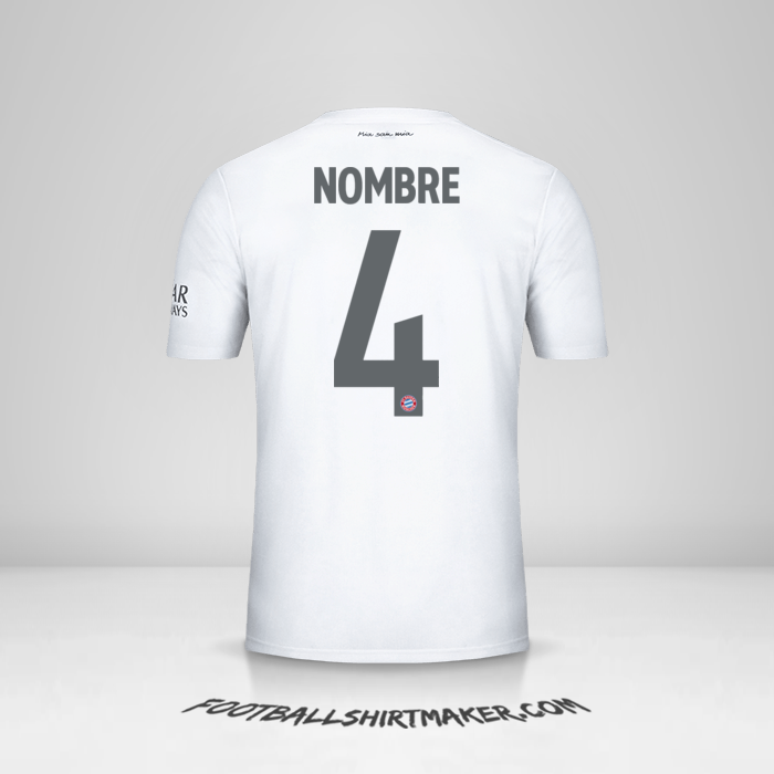 Camiseta FC Bayern Munchen Cup 2019/20 Visita -  nombre - 4