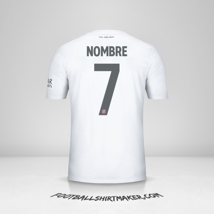 Jersey FC Bayern Munchen Cup 2019/20 Visita -  nombre - 7