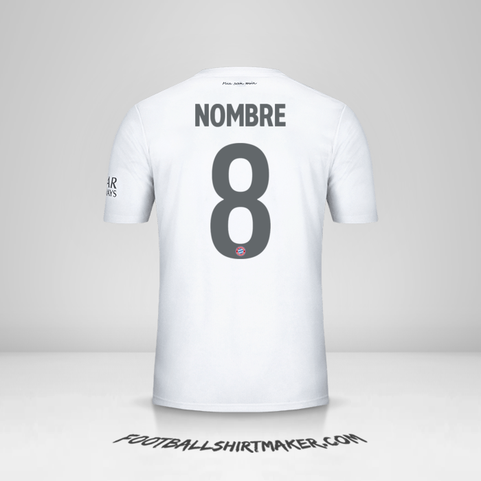 Jersey FC Bayern Munchen Cup 2019/20 Visita -  nombre - 8