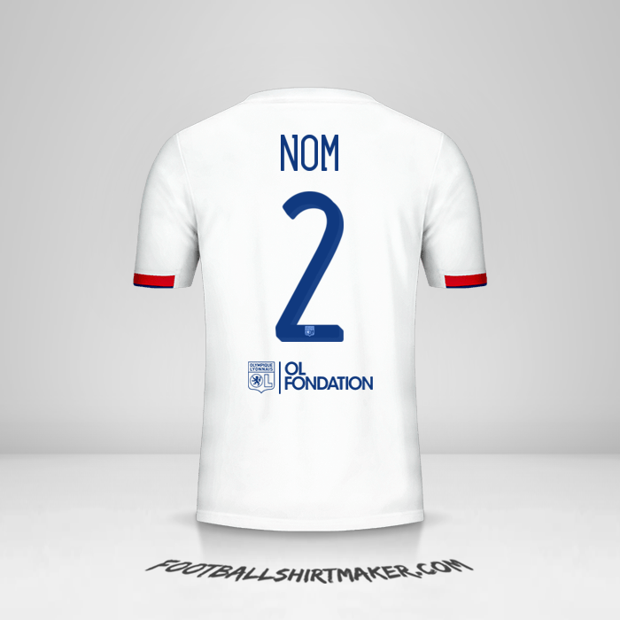 Maillot Olympique Lyon Cup 2019/20 -  nom - 2