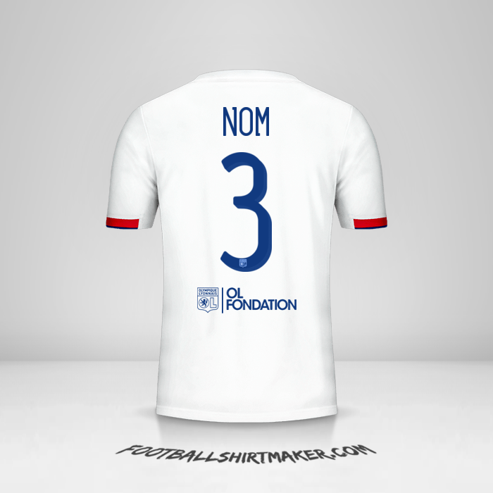 Maillot Olympique Lyon Cup 2019/20 -  nom - 3