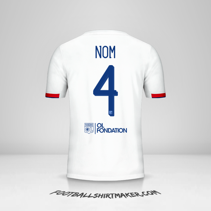 Maillot Olympique Lyon Cup 2019/20 -  nom - 4