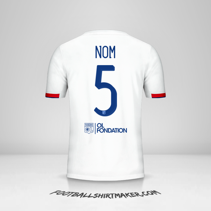 Maillot Olympique Lyon Cup 2019/20 -  nom - 5