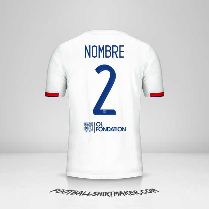Jersey Olympique Lyon Cup 2019/20 -  nombre - 2