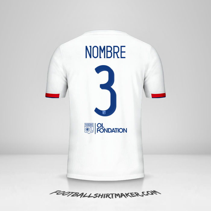 Jersey Olympique Lyon Cup 2019/20 -  nombre - 3
