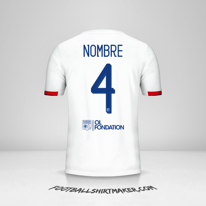 Jersey Olympique Lyon Cup 2019/20 -  nombre - 4