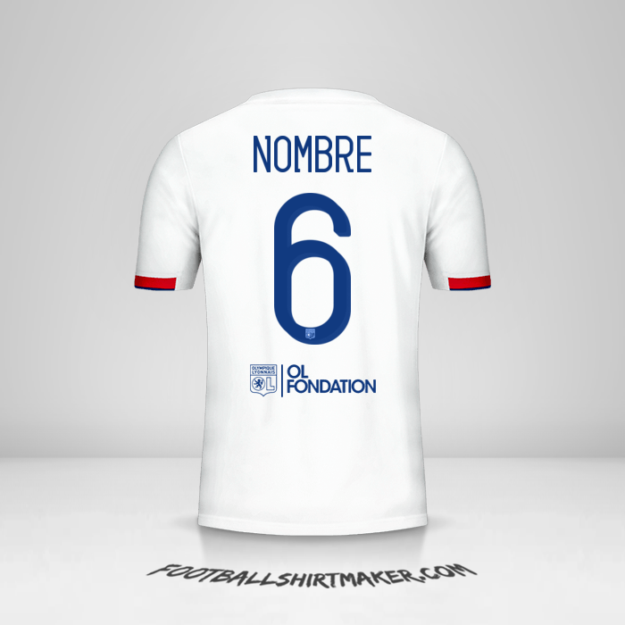 Jersey Olympique Lyon Cup 2019/20 -  nombre - 6