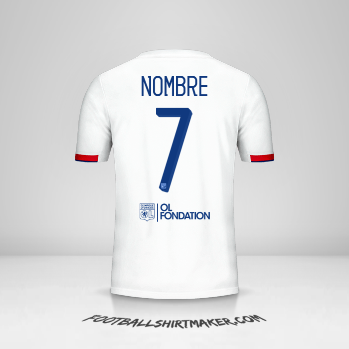 Jersey Olympique Lyon Cup 2019/20 -  nombre - 7