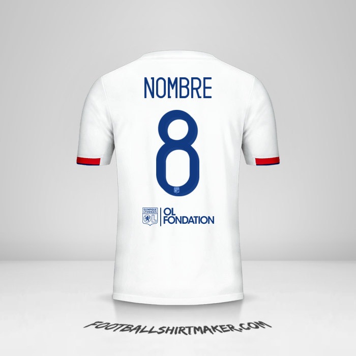 Jersey Olympique Lyon Cup 2019/20 -  nombre - 8