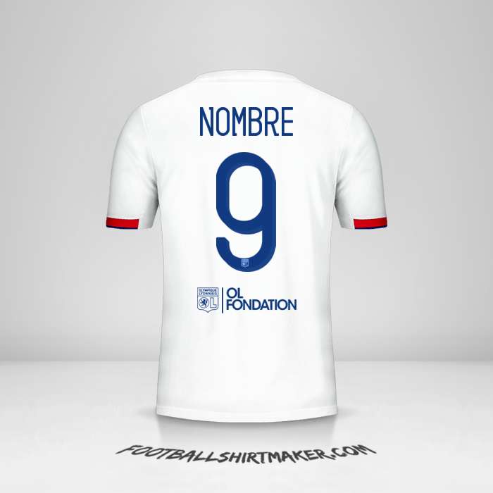Jersey Olympique Lyon Cup 2019/20 -  nombre - 9