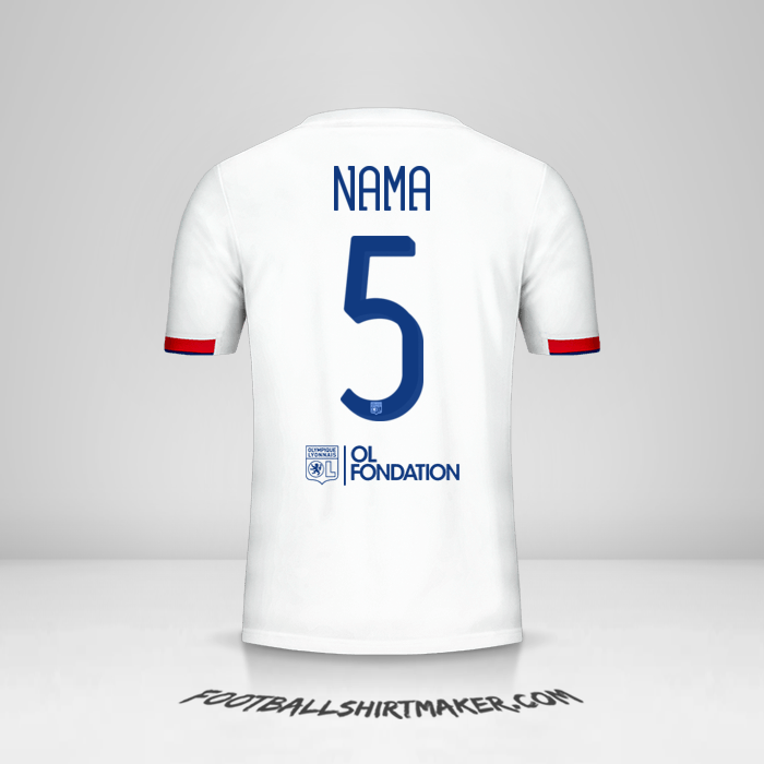 Jersey Olympique Lyon Cup 2019/20 -  nama - 5