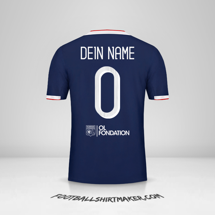 Trikot Olympique Lyon Cup 2019/20 II -  dein name - 0