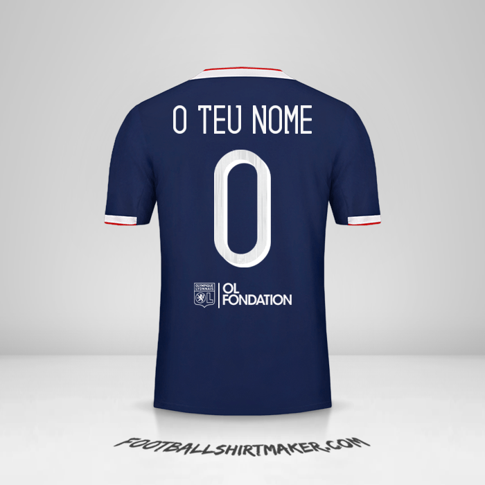 Camisola Olympique Lyon Cup 2019/20 II -  o teu nome - 0