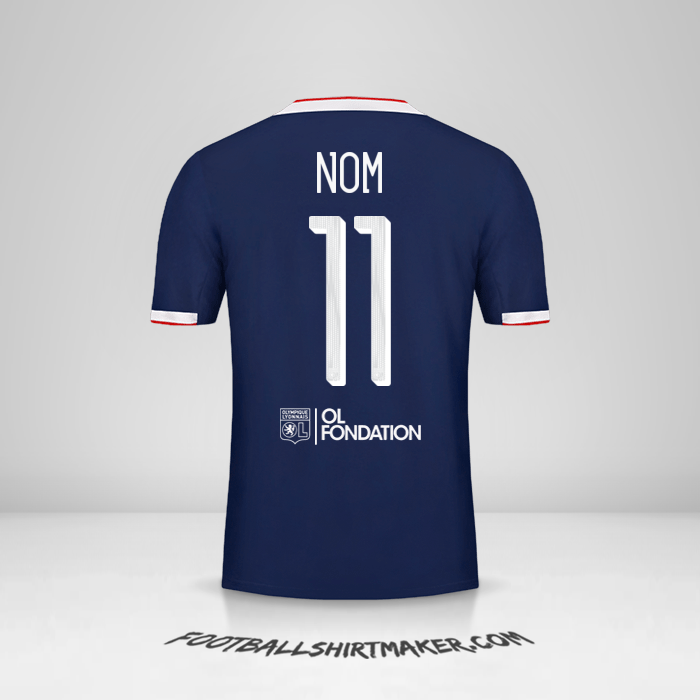 Maillot Olympique Lyon Cup 2019/20 Extérieur -  nom - 11